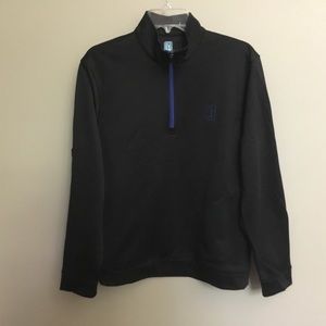PGA TOUR black fleece lined 1/4 zip pullover top S